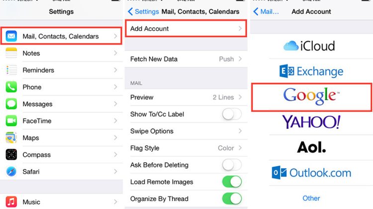 Sync your iPhone with Google