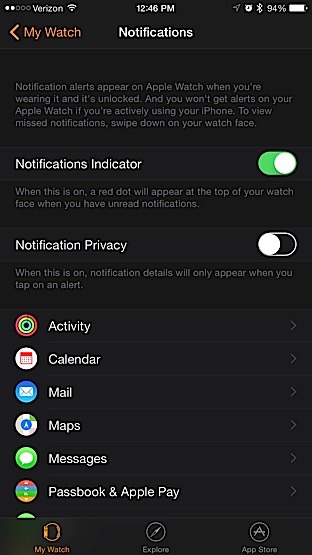 notifications customization